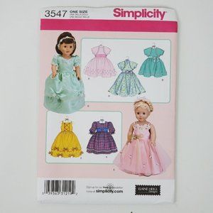 Simplicity Elaine Heigl Designs 18" Doll Clothes Sewing Pattern
